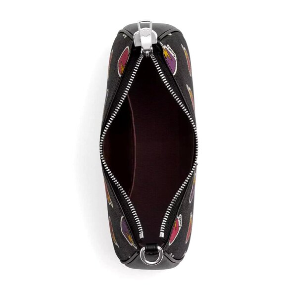 New Coach CY346 Teri Shoulder Bag with Heart Bolt Print Black Multi - Picture 4 of 6